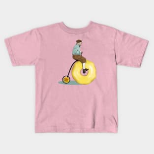 High wheeler Donut bike Kids T-Shirt